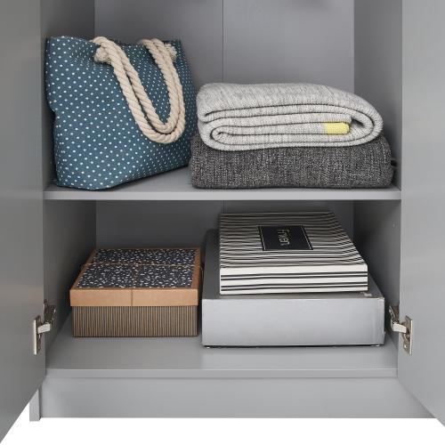 Essentials 3 Door Double Wardrobe With 2 Drawers Grey | TAD515 | 